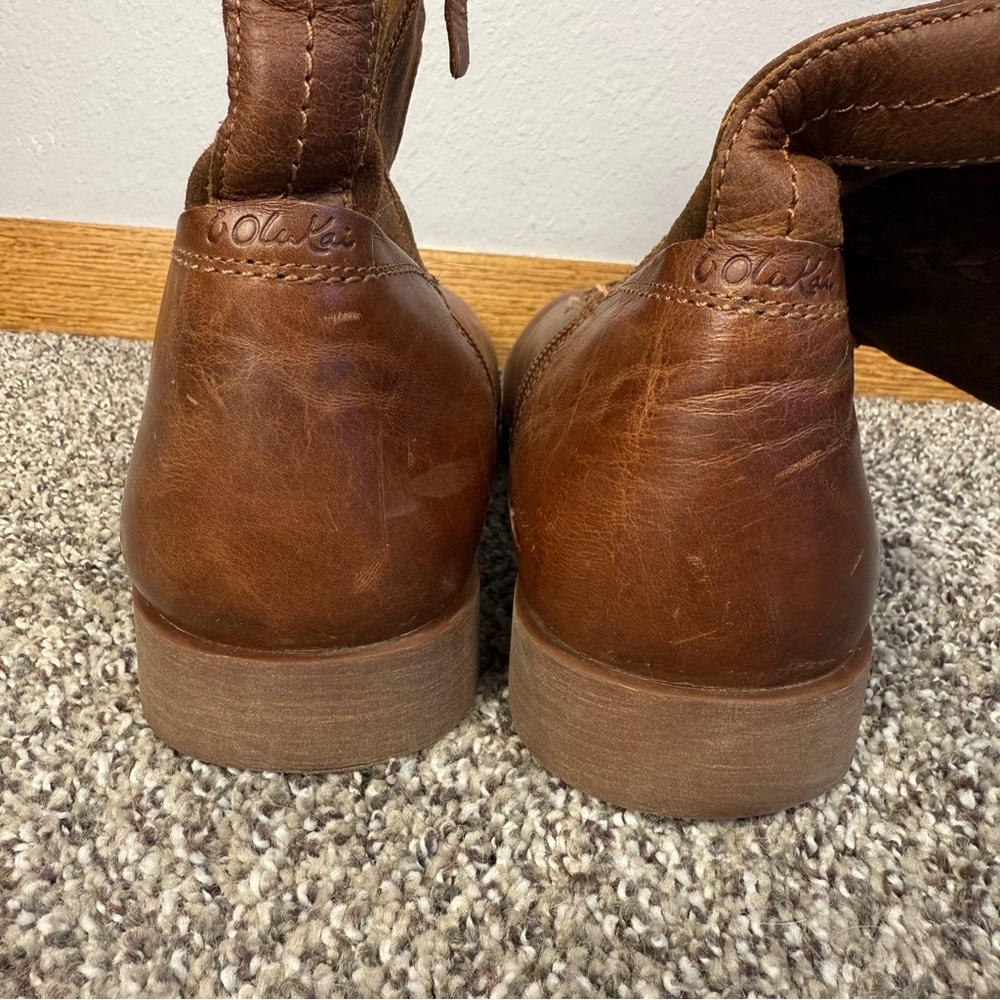 Olukai Kaupili Short Brown Classic Side Zip Boots - Size 10 - Picture 3 of 6